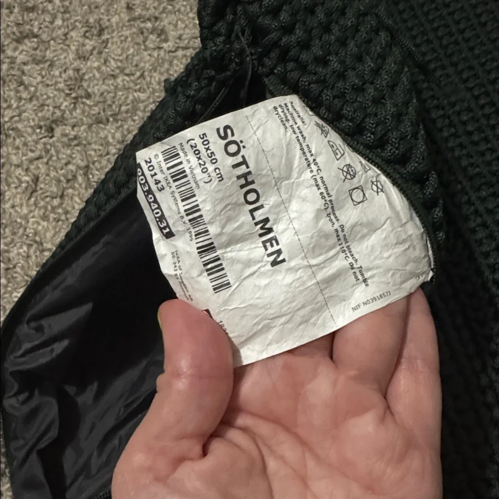 Ikea Sotholmen Green Pillow Cover